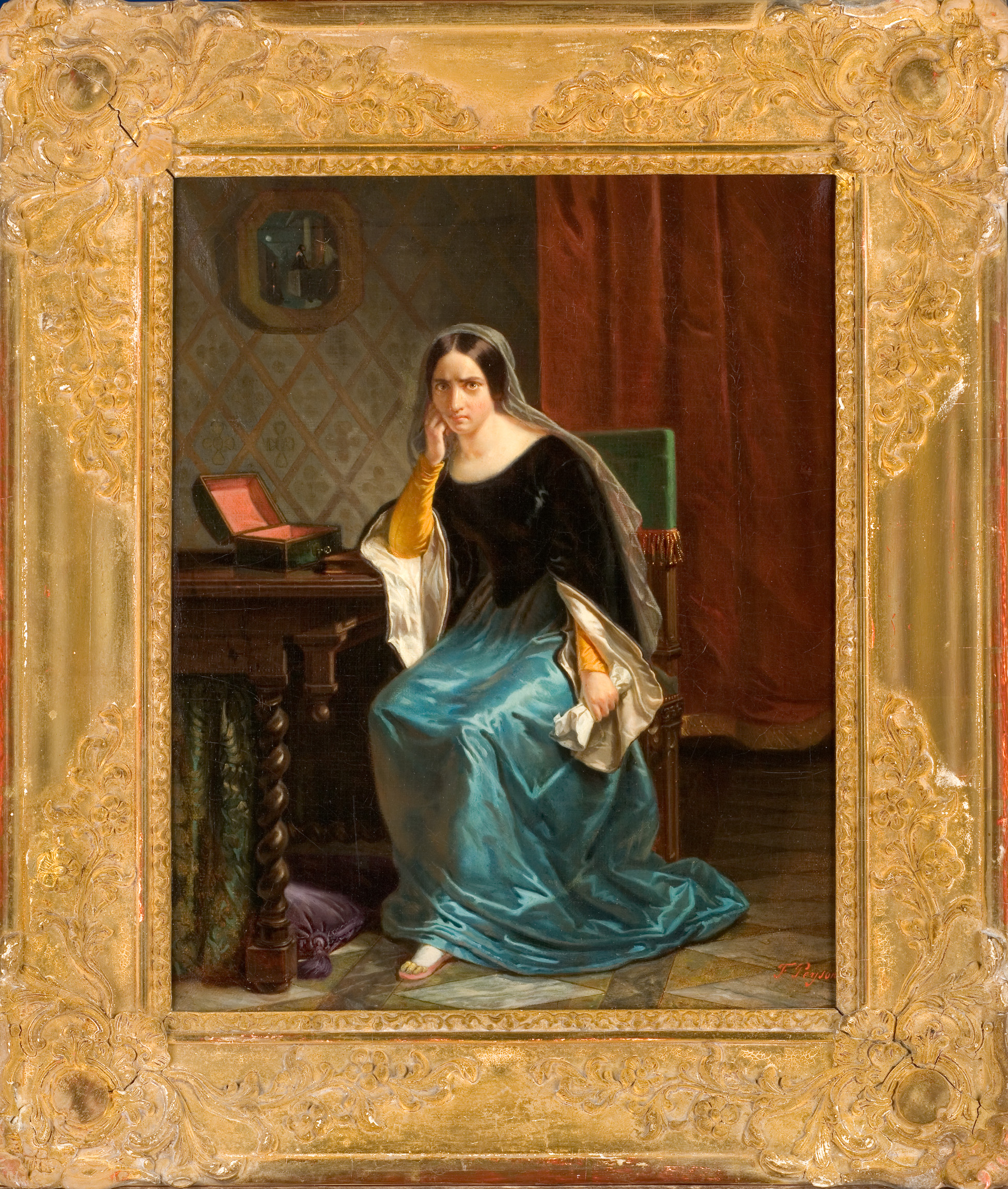 Marguerite de Bourgogne assise