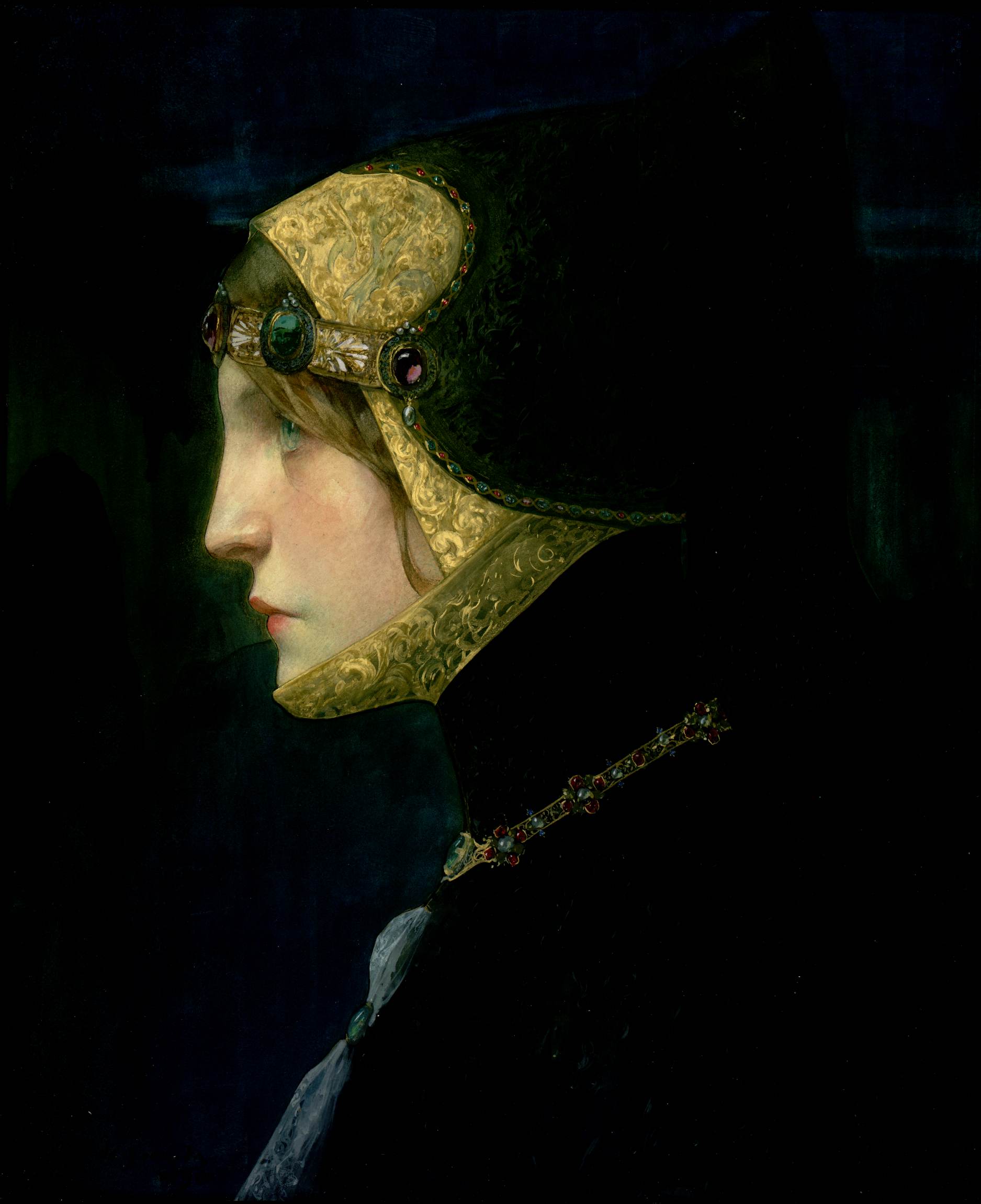 Tête de femme (de profil)