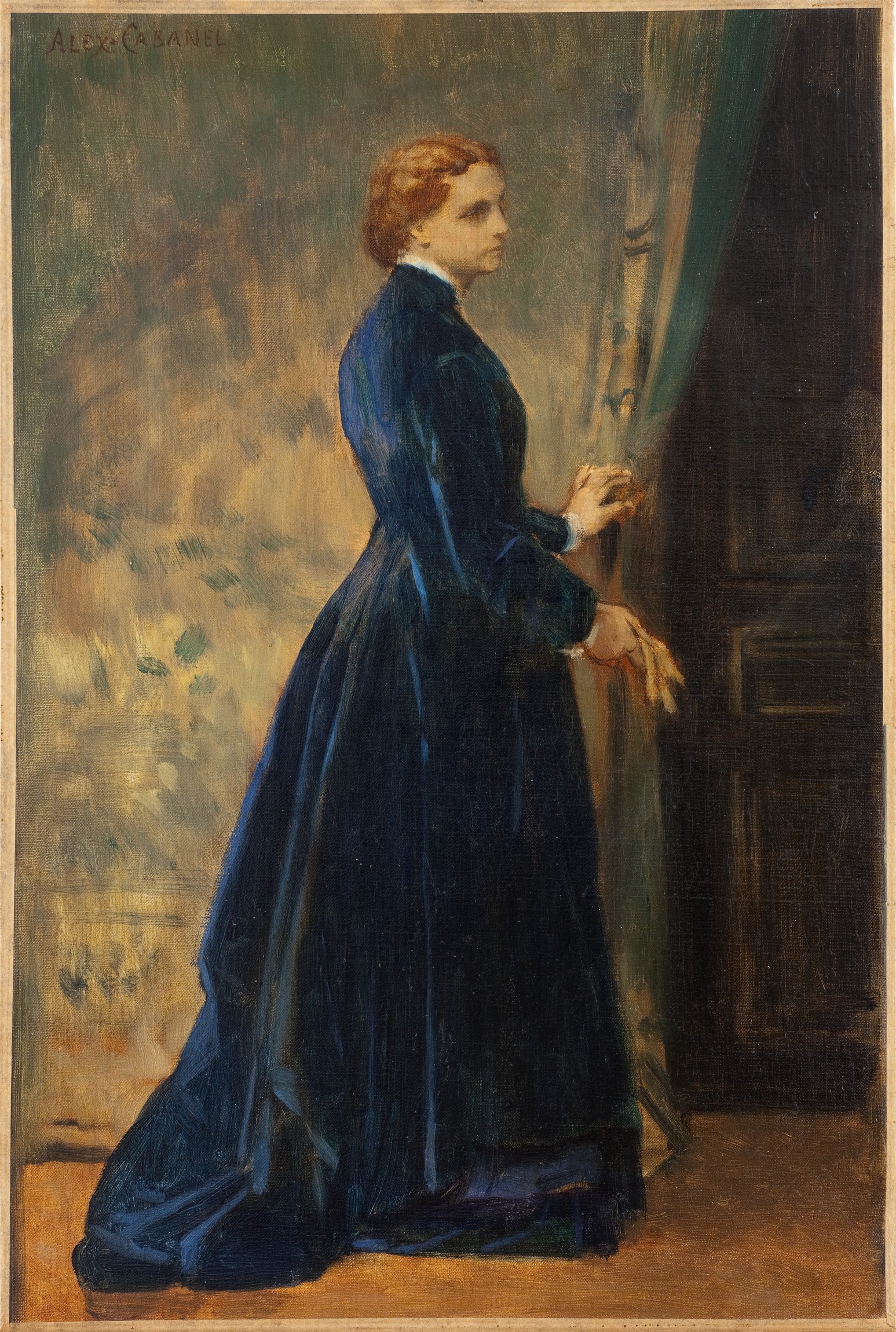Portrait de femme aux gants (esquisse)