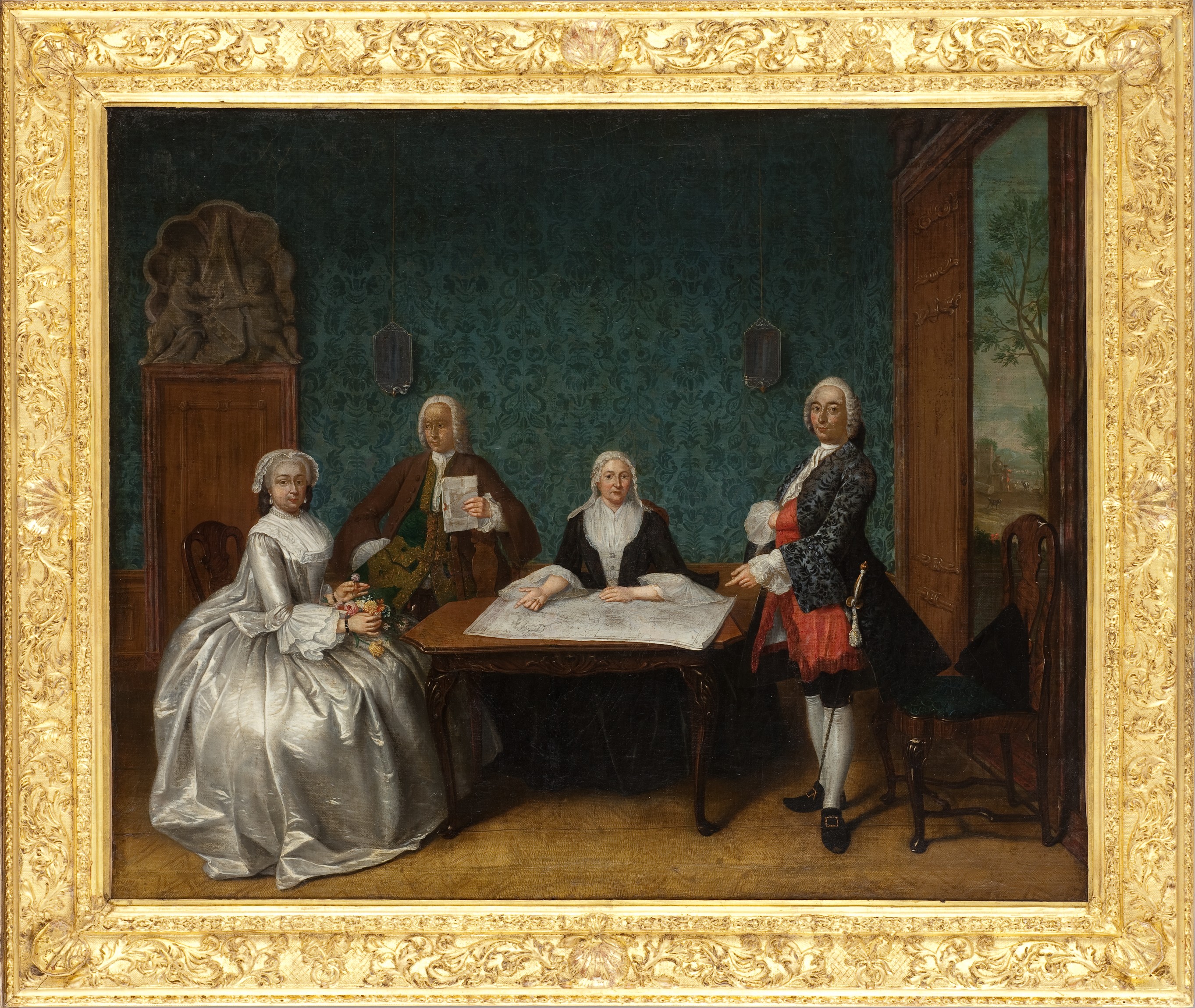 Portrait de Jan Frederik Bachman (vers 1720-1774) et sa famille